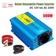 500W 12V auf 230V Reiner Sinus Wechselrichter Spannungswandler Inverter 2USB