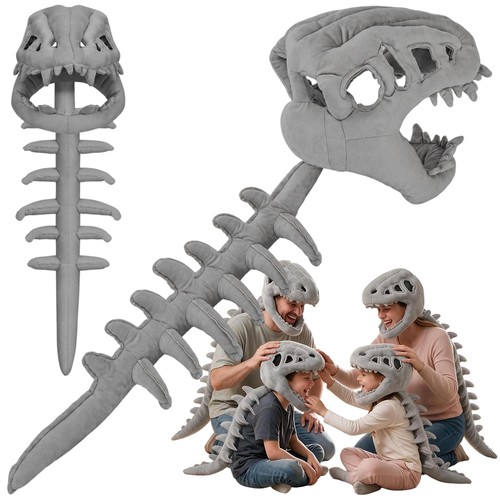Dinosaurier skelett kopfhaube - dinosaurier,