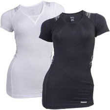 Reebok Easytone Taped Short Sleeve Damen Laufshirt Funktionsshirt KompressionNEU