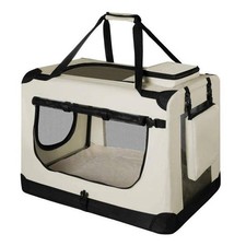 Hundetransportbox Hundebox faltbar Autotransportbox S Beige B-WARE