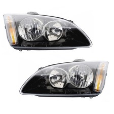 Scheinwerfer Set für Ford Focus 2 MK2 2004-2008 H1 H7 Halogen LWR in Schwarz