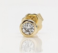 Single Brilliant Diamant Ohrstecker 750/- Gelbgold 18 Karat Gold 0,15 Karat G/VS