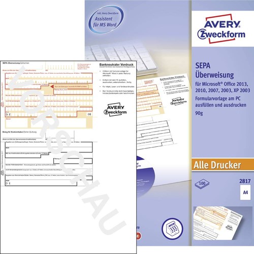 Avery zweckform überweisung - avery-zweckform,
