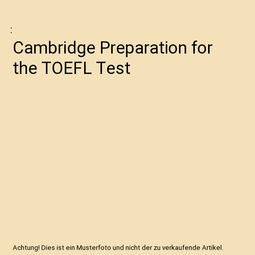 Cambridge preparation for - cambridge, the