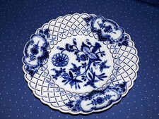 Meissen Blaue Blume . 1 Schale / Obstteller 27 x 5 cm .