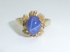 585 Gold Ring 14K Gelbgold  Sternsaphir Saphir Goldring RG 57 - 18,1 mm 9030