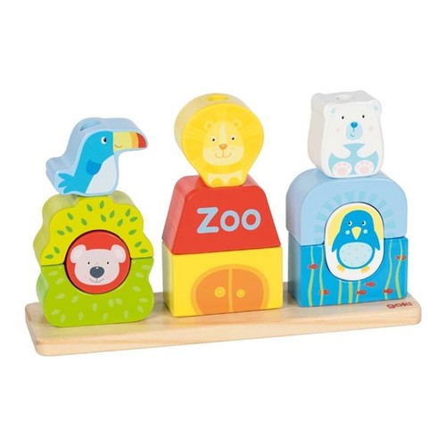 Steck und stapelspiel - und, zoo