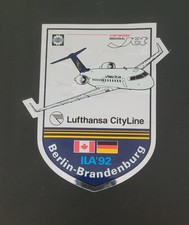 Luftfahrt Aufkleber ILA 1992 Berlin-Brandenburg Lufthansa CityLine Canadair
