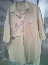 Safari-Hemd, Oberhemd, Gr. 3XL, Baumwolle, gekauft in Namibia, erdiger Farbton