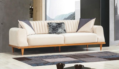 Sofa sitzer beige wohnzimmer - sofa, 3