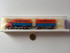 G493 Brekina MAN Diesel Pritschenlastzug DDR HU VE Kombinat Deutrans Lkw Ostauto