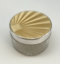 Art Deco Puderdose Glas