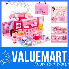 deAO Tragbares Puppenhaus