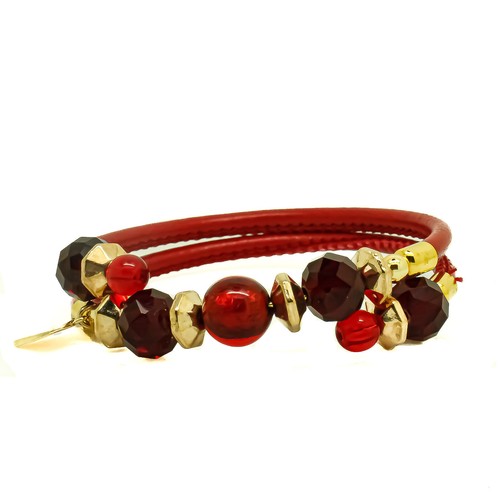 Murano glas armband rot und - rot,
