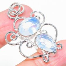 Milchig Opal Edelstein Handgemacht 925 Sterlingsilber Schmuck Anhänger