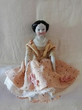 Alte/antike  Biedermeier Puppe für die Puppenstube 