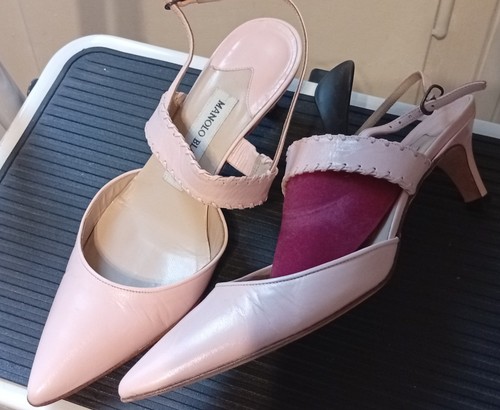 Manolo blahnik leder rosa - leder,