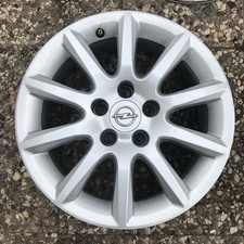 4x Opel Alu Felgen 16 Zoll 10 Speichen 5 Loch Astra Alufelgen GM silber