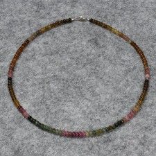 Turmalin Halskette, 925er Silber, Edelsteinhalskette (K2305), Edelsteinschmuck