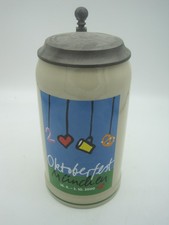 Oktoberfest München Krug - Steinkrug 2000 mit Zinndeckel Jahreskrug - Rastal -