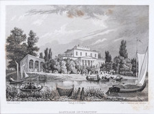 Berlin Treptow Original Stahlstich von Frommel Winkles aus Spiker 1833