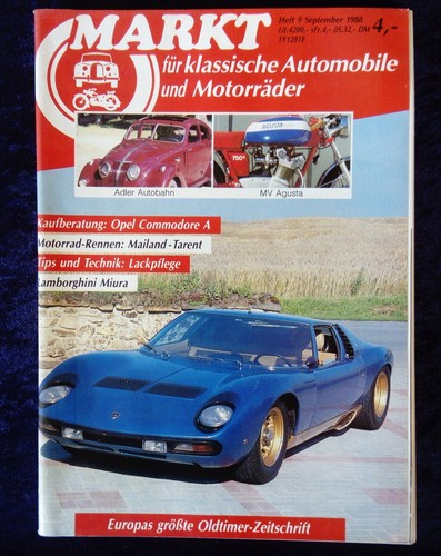 Oldtimer markt 1988 opel - oldtimer, 9.1988