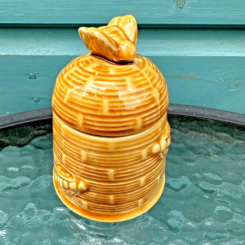 Vintage honigtopf glas - glas, mit