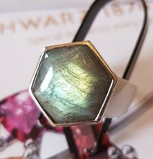 EHINGER SCHWARZ *Charlotte* Kopf St.Silber/Labradorit/Spektrolith TOP