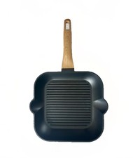 Ernesto Aluguss Brat/ Grillpfanne Holzdesign Gas Elektro Induktion eckig 28cm