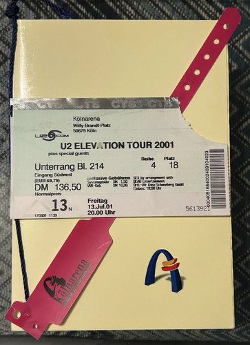 Sammelticket vip band - u2, vip-band