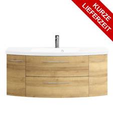 PELIPAL Cassca Sprint Bad Möbel Riviera Eiche Waschtisch + Unterschrank 121 cm