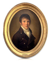 Öl auf Leinwand - Stadtrat und Weinhändler Stuttgart - ovales Porträt um 1780/90