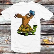 T-Shirt Faultier Cowboy Reiten