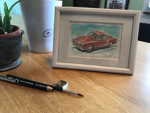 Original aquarellbild mit - original,
