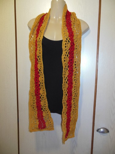 Schal gold rot - schal, gold,