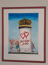 Farbradierung von Walter W.Leutheuser,limitierte Auflage handsigniert,colloriert