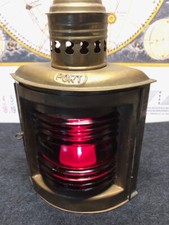 Positionslampe PORT Backbordlampe rot Messing Antik Vintage Rarität 