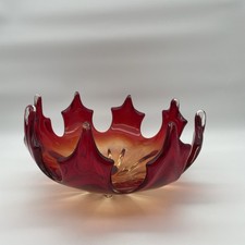 Murano Große Glasschale Rot 