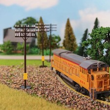 24Stk.  Modell Spur H0 oder Spur N Leitungsmast Telegraph Railroad Diorama