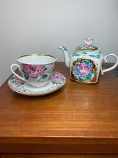 Lomonosov Imperial Porzellan Sankt Petersburg Russia Tee-Set mit Teekanne