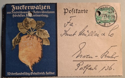 Alte postkarte geschäftspost - postkarte,