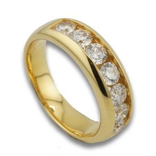 Halb Memory Diamant Gold Ring 750 18 Kt Gelbgold 1,50 Ct Goldring Wert 6500,-