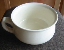 Nachttopf Pinkelpott Eifel 1930-er weiß Keramik Krakelee Pisspott