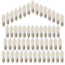 LED Filament Topkerze 34 V 0,2W E10 innen Spitzkerze Riffelkerze Bogen WÄHLE AUS