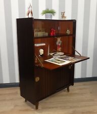 60er Jahre kleiner Wohnzimmerschrank Sekretär Vitrinenschrank Otto Röckemann 64