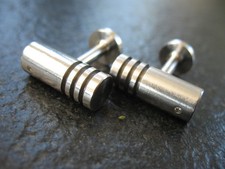 Manschettenknöpfe Edelstahl Top Design mit echten Diamanten im Brillant Schliff