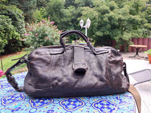Echtleder handtasche bowling - handtasche,