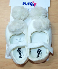 Gr. 18 Creme Baby Mädchen Taufschuhe Ballerina samtig Stirnband Haarband Set