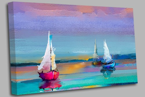 Boote bunt ölgemälde auf - bunt,