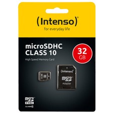 kQ Intenso microSDHC Karte 32GB Class 10 Speicherkarte mit SD Adapter 32 GB